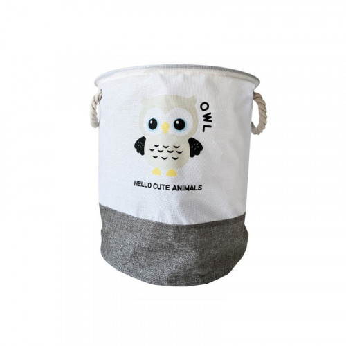 Корзина для игрушек и белья 'Hello cute animals Сова' MGZ-1006(Grey) 35 х 40 см