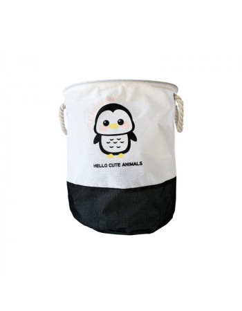 Корзина для игрушек и белья 'Hello cute animals Пингвин' MGZ-1006(Black) 35 х 40 см