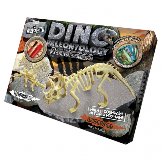 Ігровий набір для проведення розкопок DINO PALEONTOLOGY 6377 в коробці  (Трицератопс)