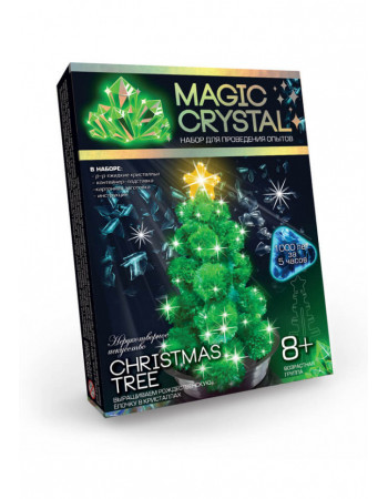Детский набор для проведения опытов 'MAGIC CRYSTAL' OMC-01 безопасный Рождественскаязеленаяелка