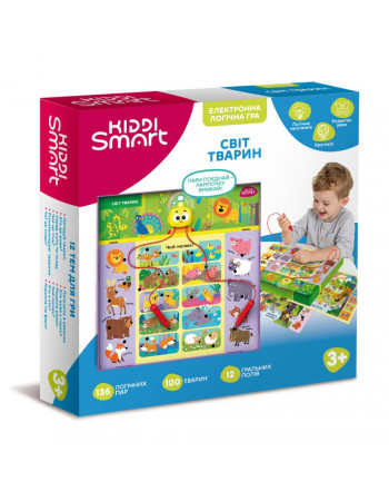 Электронная логическая игра 'Викторина мир животных' Kiddi Smart 157-A-0011-UA, со светом и звуком