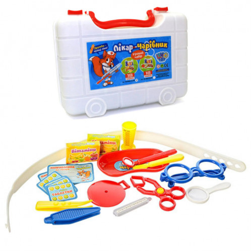 Игровой набор 'Доктор' Limo Toy M 0463A/B, 18 предметов в чемодане M 0463B