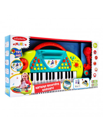 Детское игровое пианино LML7710(Turquoise) с микрофоном