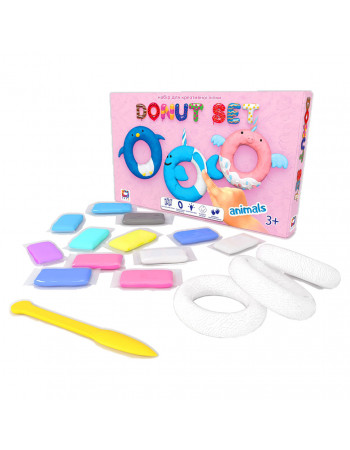 Набор для креативной лепки TM Moon Light Clay Donut Set ANIMALS легкий прыгающий пластилин - РУС 70088