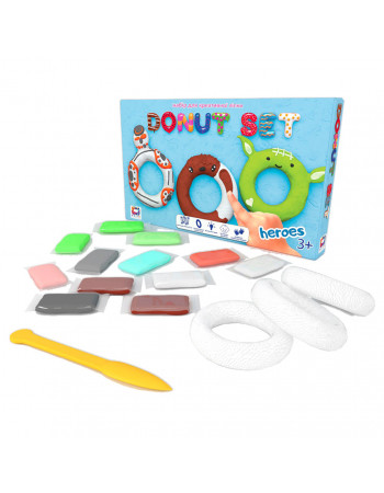 Набор для креативной лепки TM Moon Light Clay Donut Set HEROES легкий прыгающий пластилин - РУС 70089