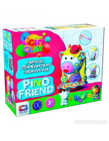 Набор легкого прыгающего пластилина  Pino Friend 'Диди' TM Moon light clay 70061 с фигуркой