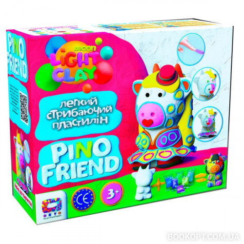 Набор легкого прыгающего пластилина  Pino Friend 'Диди' TM Moon light clay 70061 с фигуркой