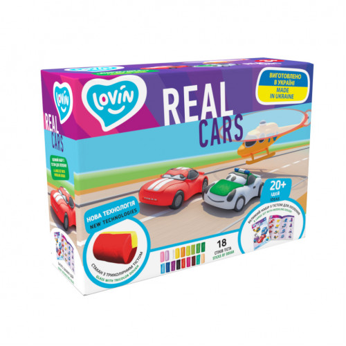 Набор теста для лепки 'Real Сars' TM Lovin 41191