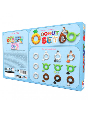 Набор для креативной лепки TM Moon Light Clay Donut Set HEROES легкий прыгающий пластилин - РУС 70089