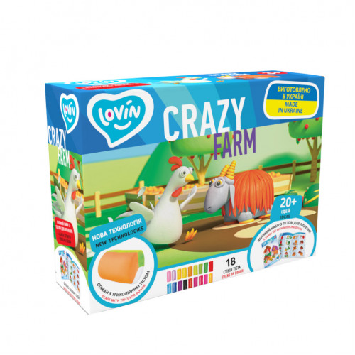 Набор теста для лепки 'Crazy Farm' TM Lovin 41189