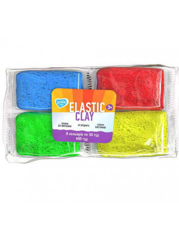 Набір для ліплення з повітряним пластиліном Elastic Clay 70164 8 colors