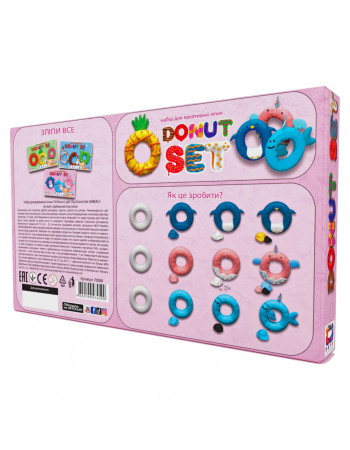Набор для креативной лепки TM Moon Light Clay Donut Set ANIMALS легкий прыгающий пластилин - РУС 70088