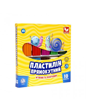 Пластилин прямоугольный 303116003-UA 10 цветов