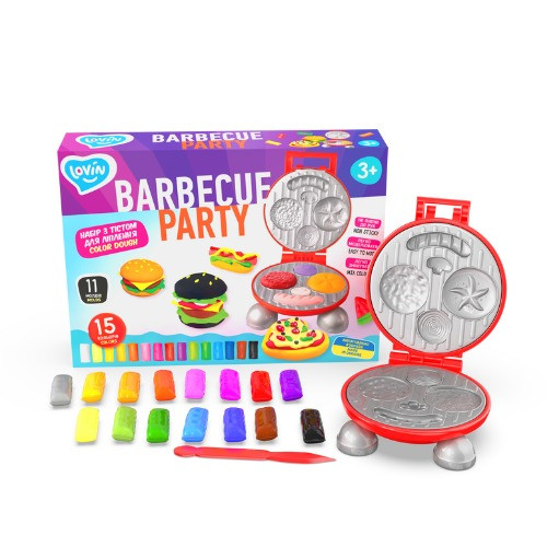 Набір для креативної творчості з тістом 'Barbecue Party' TM Lovin 41194, 15 кольорів