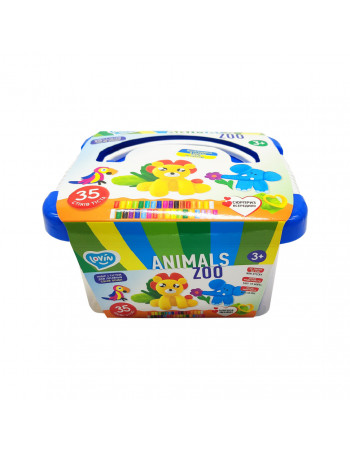 Набір для ліплення із тістом 'Zoo animals box' Lovin 41221
