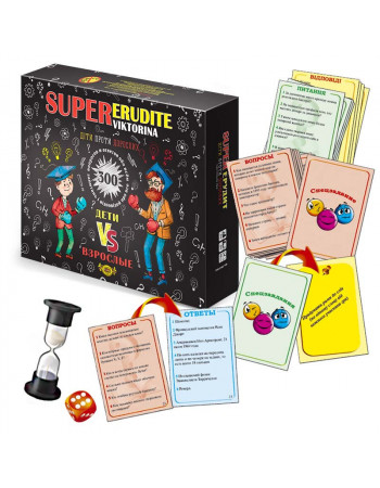 Настольная игра 'SUPER ЭРУДИТ Викторина' Мастер МКL1002