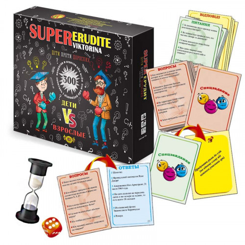 Настольная игра 'SUPER ЭРУДИТ Викторина' Мастер МКL1002