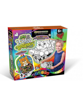 Комплект креативного творчества'My Color BagPack' CBP-01 рюкзак-раскраска Котик