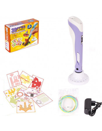 3D Ручка (3DPEN-3) - 3 NEW с трафаретами DX008 Фиолетовый