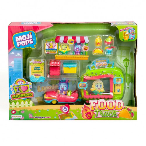 Игровой набор Фургончик с Едой Moji Pops PMPSB216IN80 (2 фигурки, аксессуары)