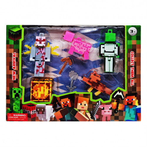 Ігровий набір фігурок з аксесуарами Майнкрафт 48111-7 пластик