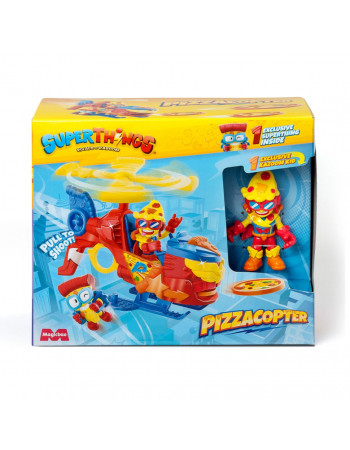 Игровой набор Пиццакоптер-S SuperThings PSTSP118IN120 вертолет, казум-кид, фигурка