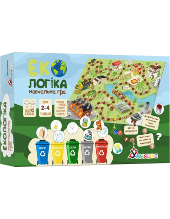 Детская настольная обучающая игра 'Экологика' (1319-UM) на укр. языке