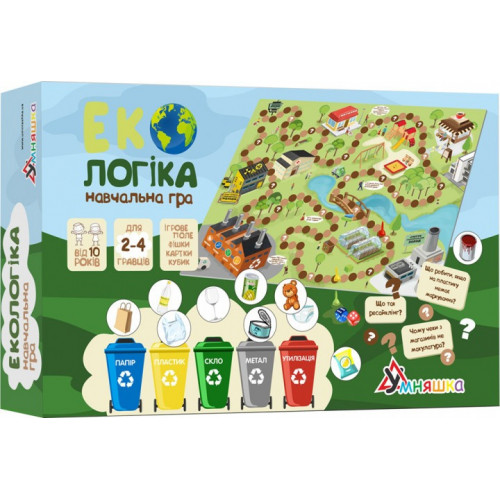 Детская настольная обучающая игра 'Экологика' (1319-UM) на укр. языке