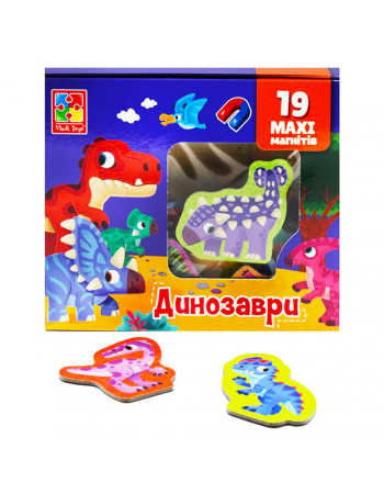 Набор магнитов MAXI 'Динозавры' Vladi Toys VT3106-23, 19 шт