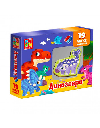 Набор магнитов MAXI 'Динозавры' Vladi Toys VT3106-23, 19 шт