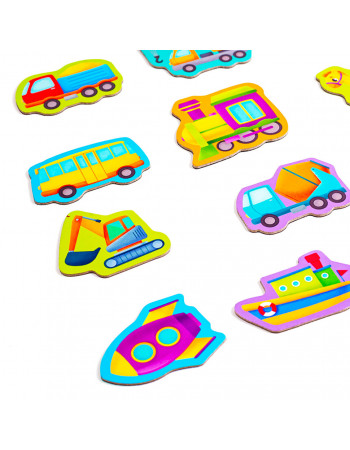 Набор магнитов MAXI 'Транспорт' Vladi Toys VT3106-26, 17 шт