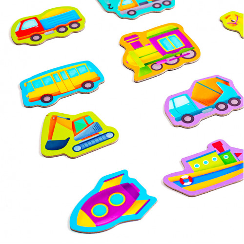 Набор магнитов MAXI 'Транспорт' Vladi Toys VT3106-26, 17 шт