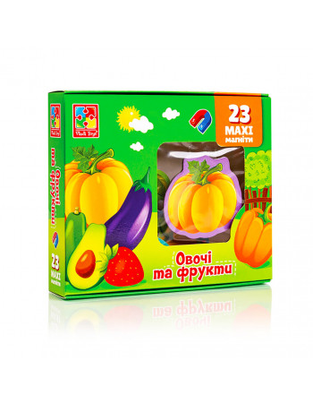 Набор магнитов MAXI 'Овощи и фрукты' Vladi Toys VT3106-28, 23 шт