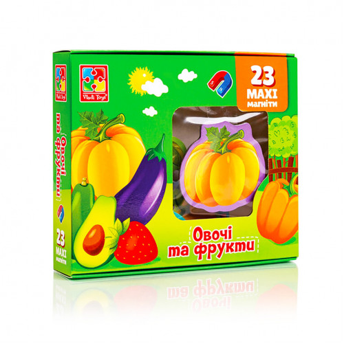 Набор магнитов MAXI 'Овощи и фрукты' Vladi Toys VT3106-28, 23 шт