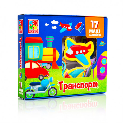 Набор магнитов MAXI 'Транспорт' Vladi Toys VT3106-26, 17 шт
