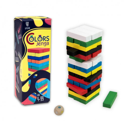 Настольная игра 'Colors Jenga' 30717, 48 брусков, на украинском языке