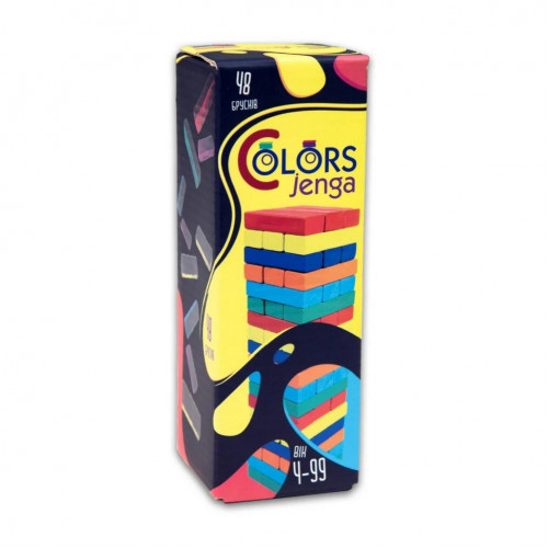Настольная игра 'Colors Jenga' 30717, 48 брусков, на украинском языке