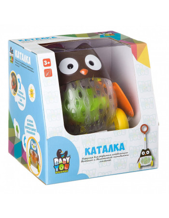 Детская игрушечная каталка 1601ABC с подсветкой Сова