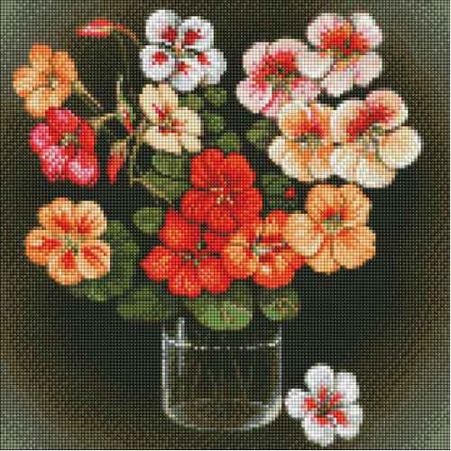 Алмазная мозаика 'Настурции' ©kovtun_olga_art Идейка AMO7499 40х40 см