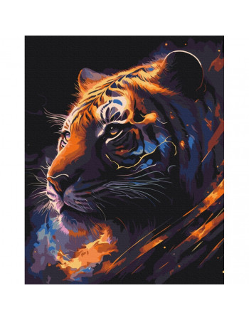 Картина по номерам 'Тигр Зодиак' BS53691  Brushme 40х50 см