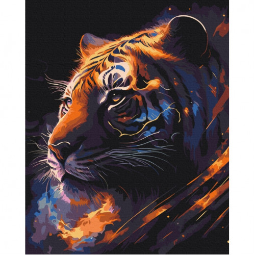 Картина по номерам 'Тигр Зодиак' BS53691  Brushme 40х50 см