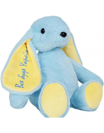 Плюшевая игрушка Зайчонок Патриот Украины FWPBUNNY22DBLUE01, 34 см