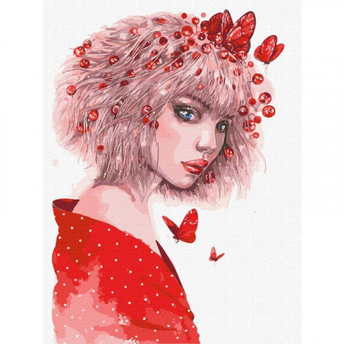Картина по номерам 'Поцелуй бабочек' ©lesya_nedzelska_art Идейка KHO4955 30х40 см