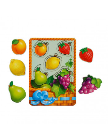 Настольная развивающая игра 'Корзина с фруктами-2' Ubumblebees (ПСФ045) PSF045 сортер-вкладыш