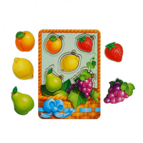 Настольная развивающая игра 'Корзина с фруктами-2' Ubumblebees (ПСФ045) PSF045 сортер-вкладыш