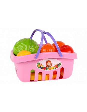 Игровой набор продуктов 5354TXK в корзинке Розовый