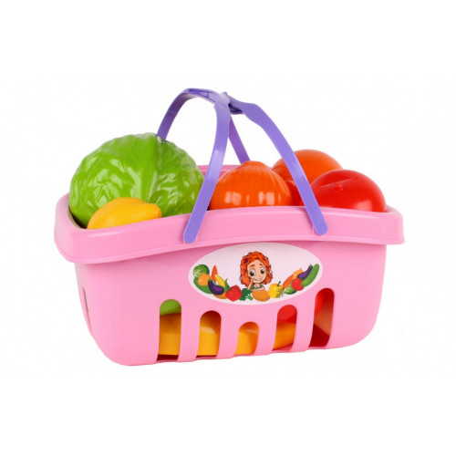 Игровой набор продуктов 5354TXK в корзинке Розовый