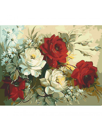 Картина по номерам без подрамника 'Помпезные розы' Art Craft 13031-ACNF 40х50 см