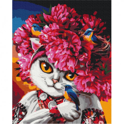 Картина по номерам 'Цветущая кошка' ©Марианна Пащук Brushme BS53223 40х50 см