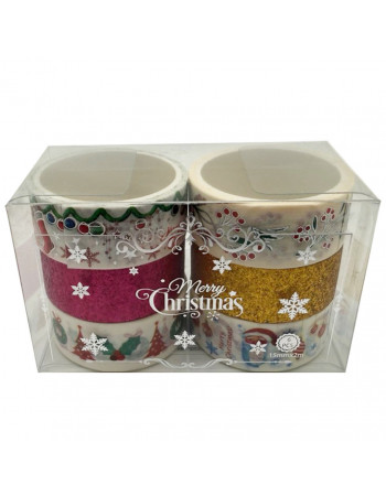 Набор декоративный скотч 'Merry Christmas' XM-JD2273-3, 1,5 см x 2 м